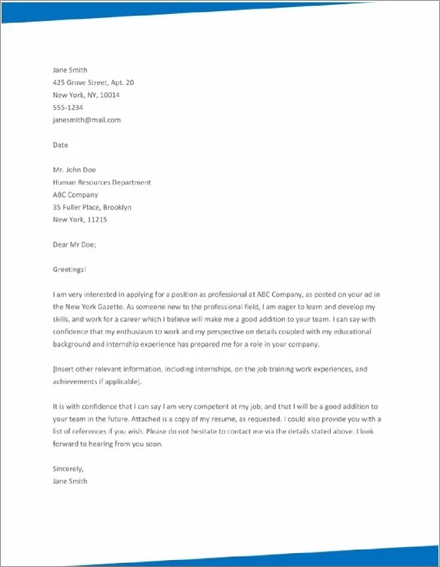 39236 cover letter word template