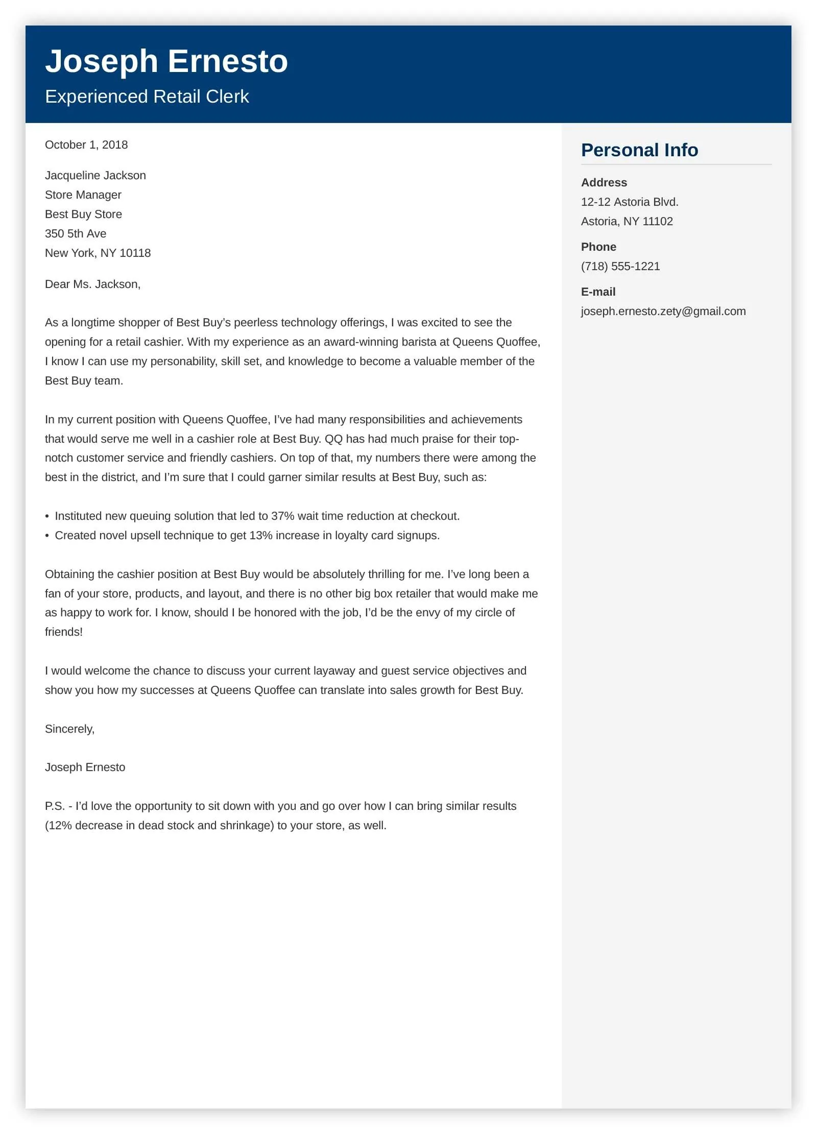 39238 retail cover letter example