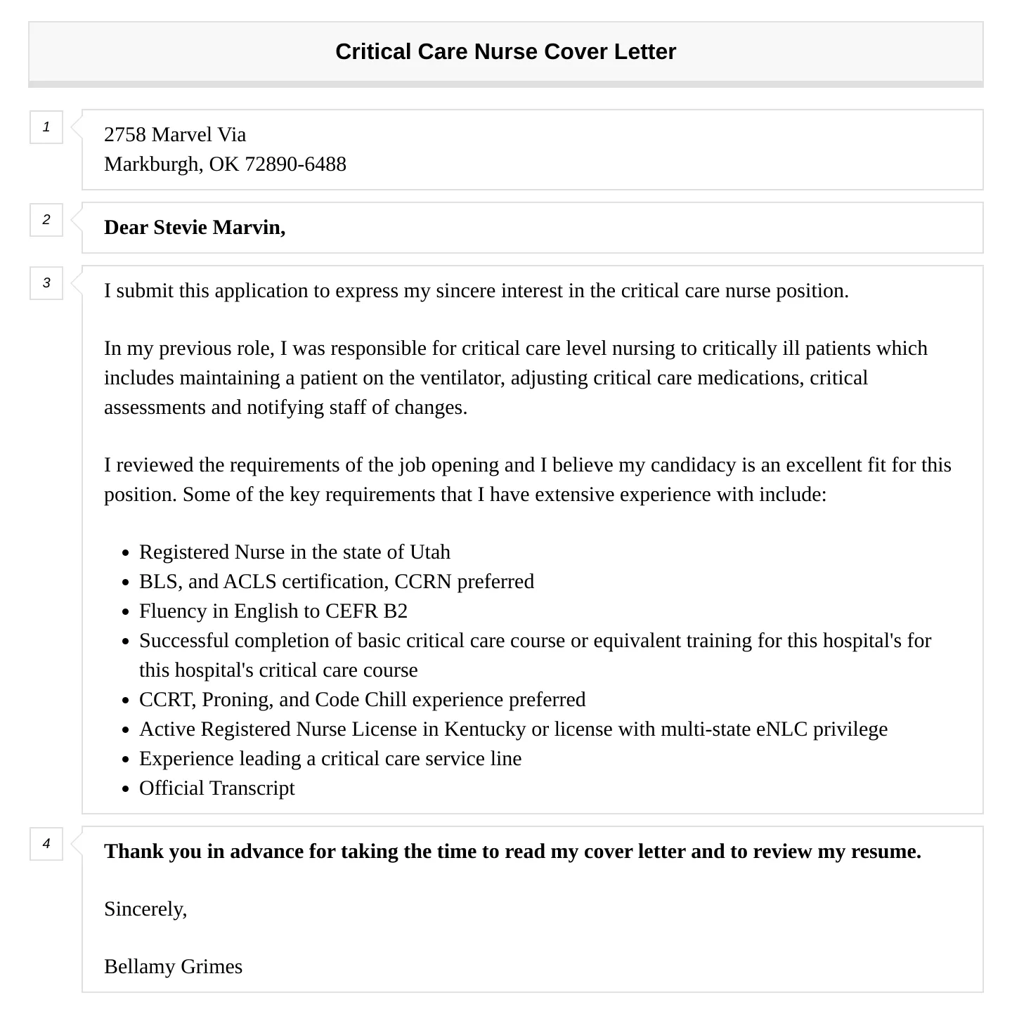 39246 critical care nurse cover letter experience