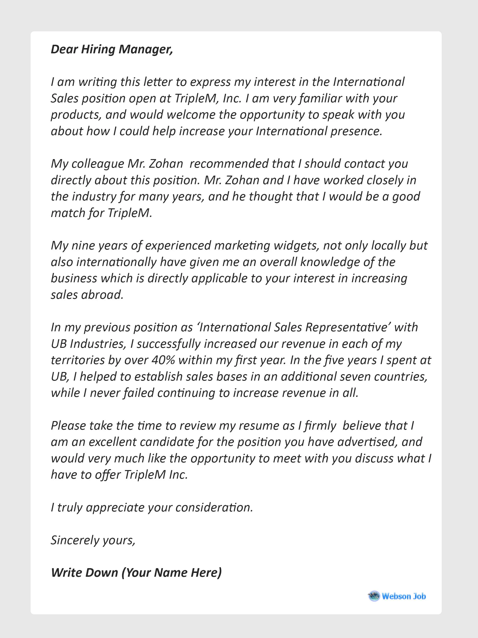 39257 achievements cover letter