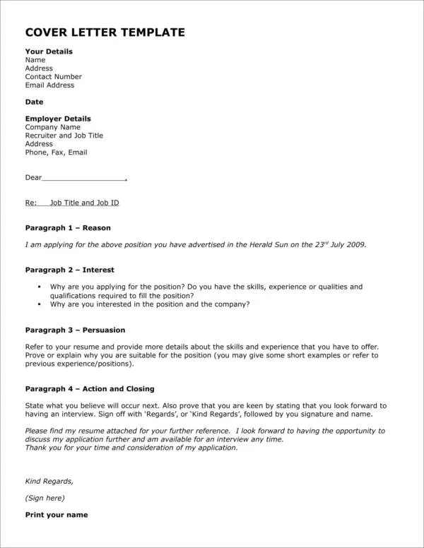 39257 formatting cover letter