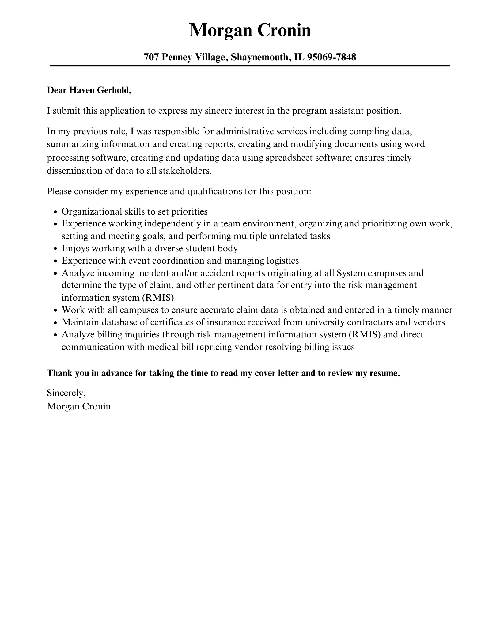 39258 proofreading cover letter