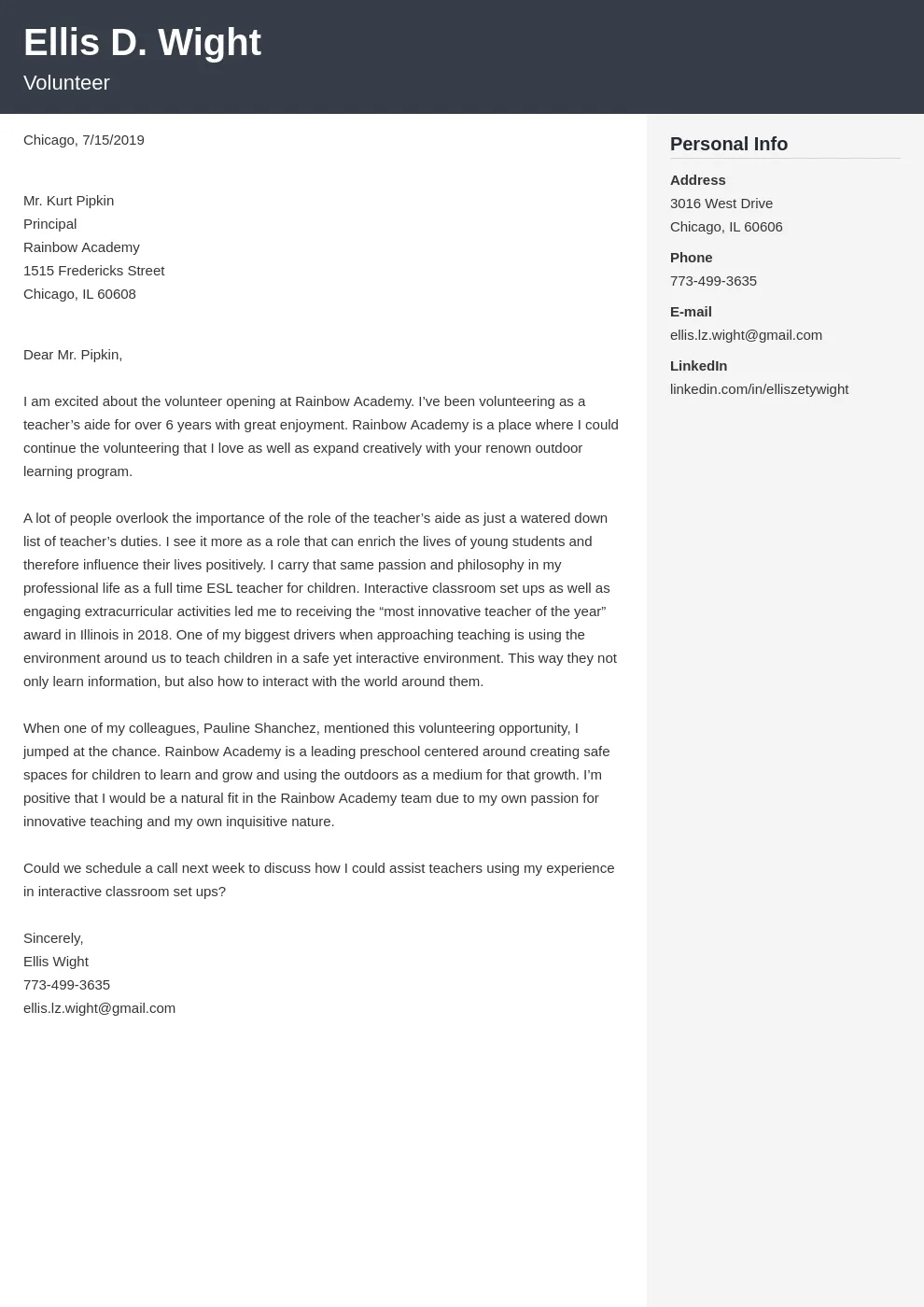 39261 volunteer skills resume