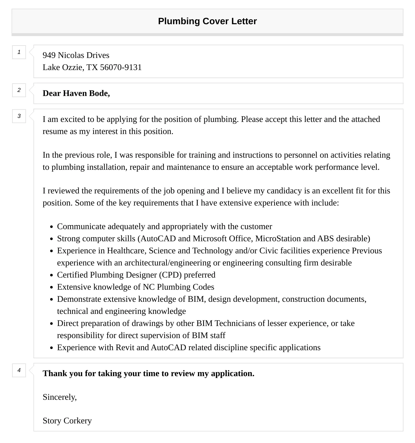 39263 plumbing service technician cover letter