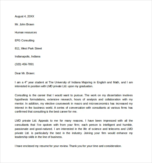 39264 successful consulting cover letter examples