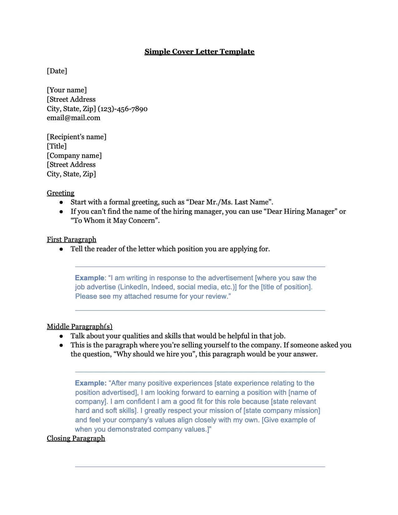 39269 skills focused cover letter