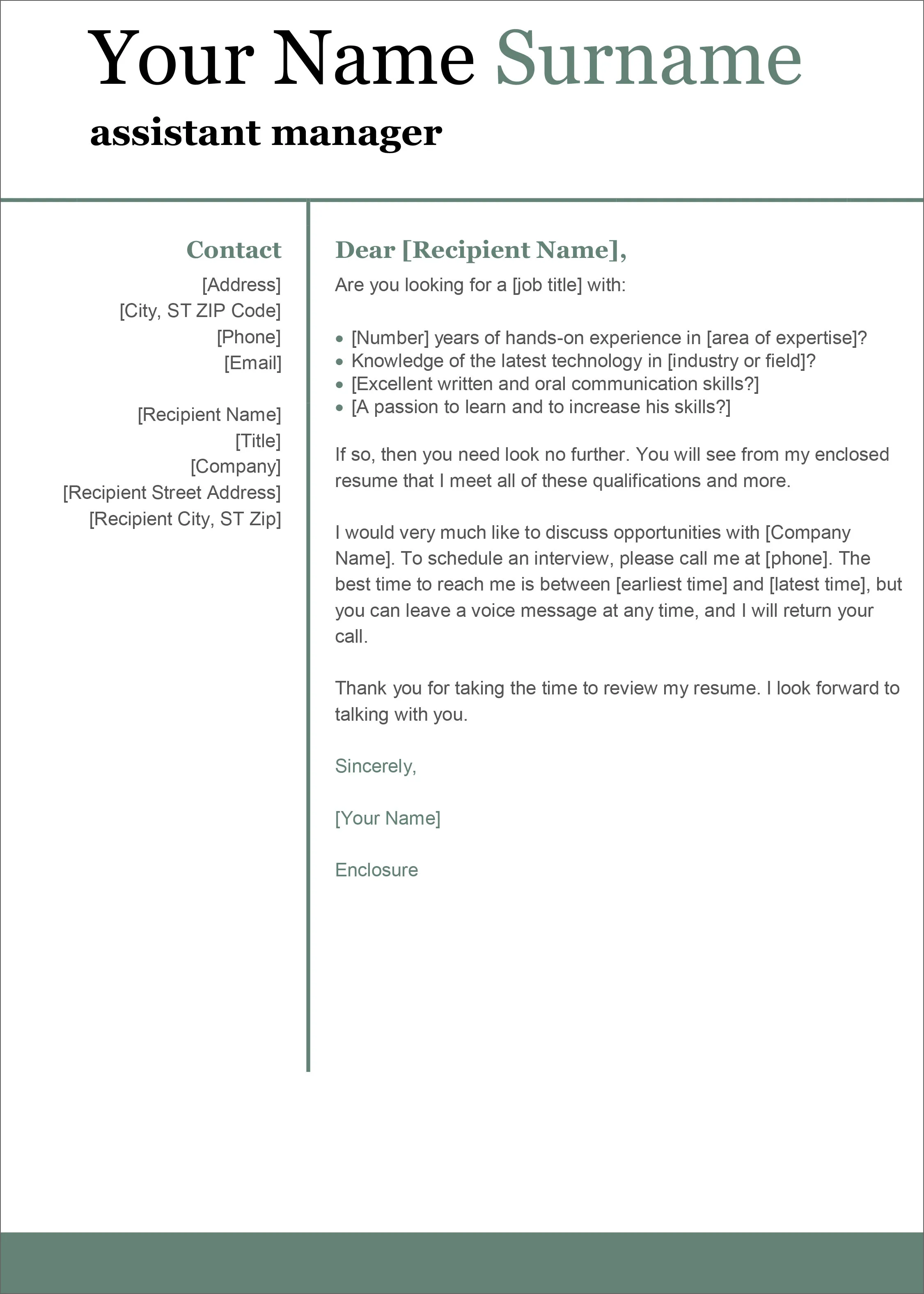 39284 modern cover letter template