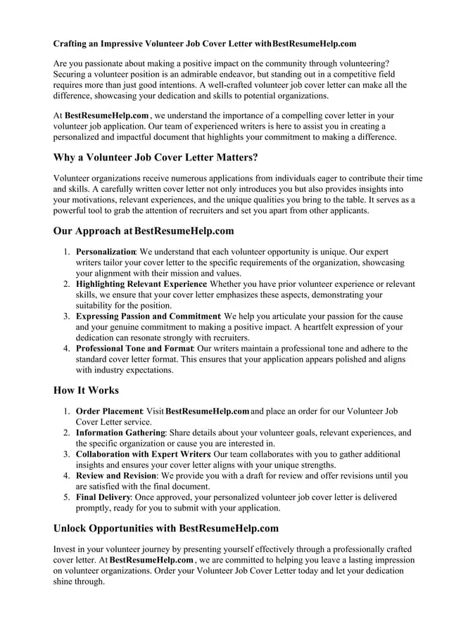 39287 volunteer cover letter formatting