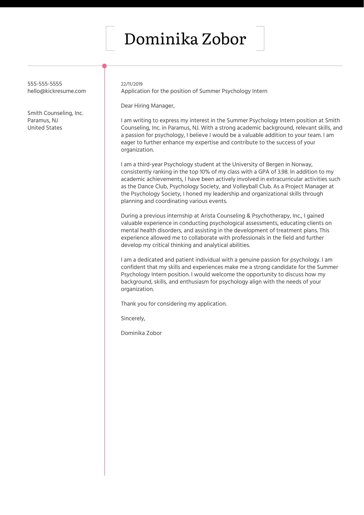 39293 psychology internship cover letter writing