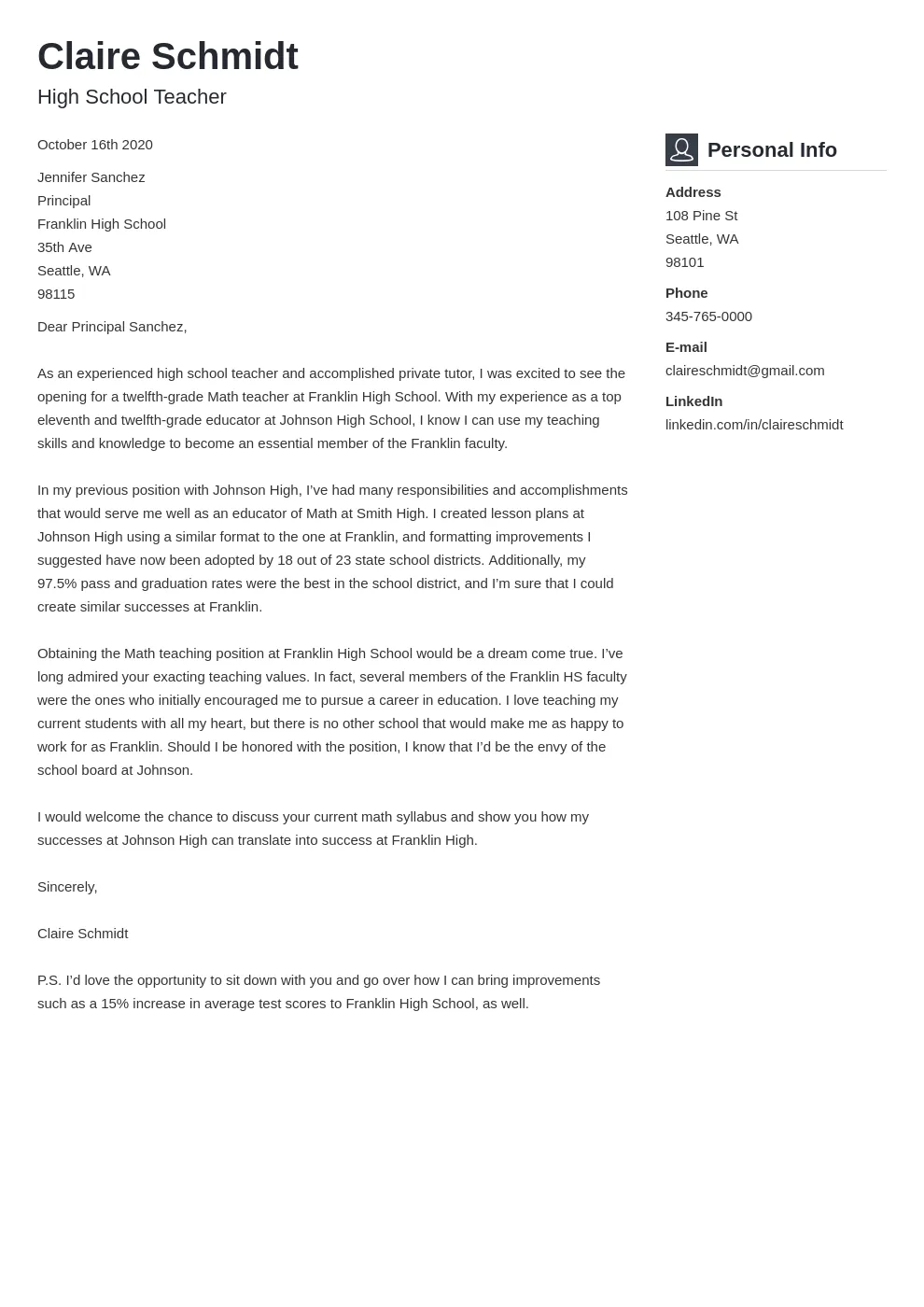 39299 cover letter components
