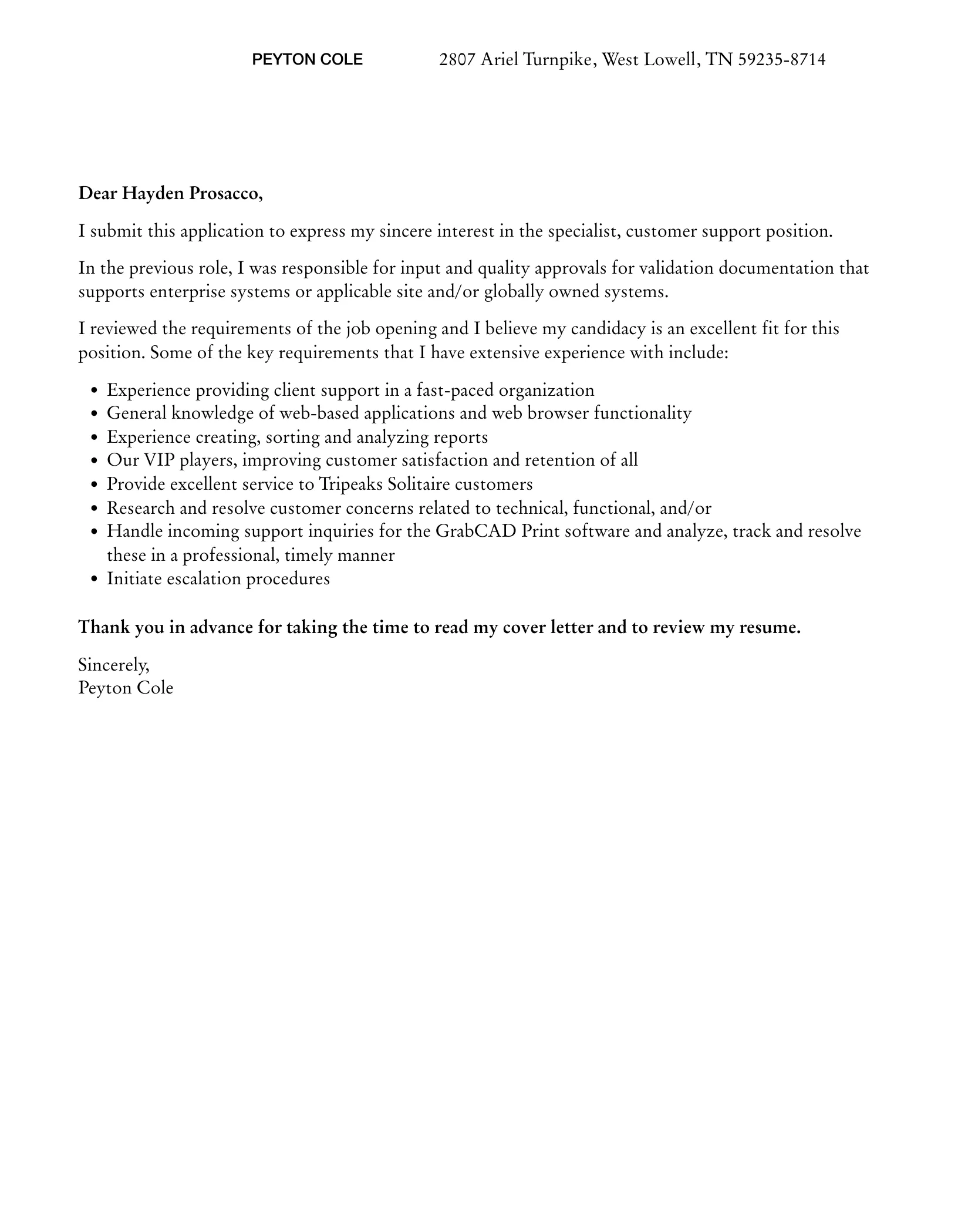 39305 cover letter formatting