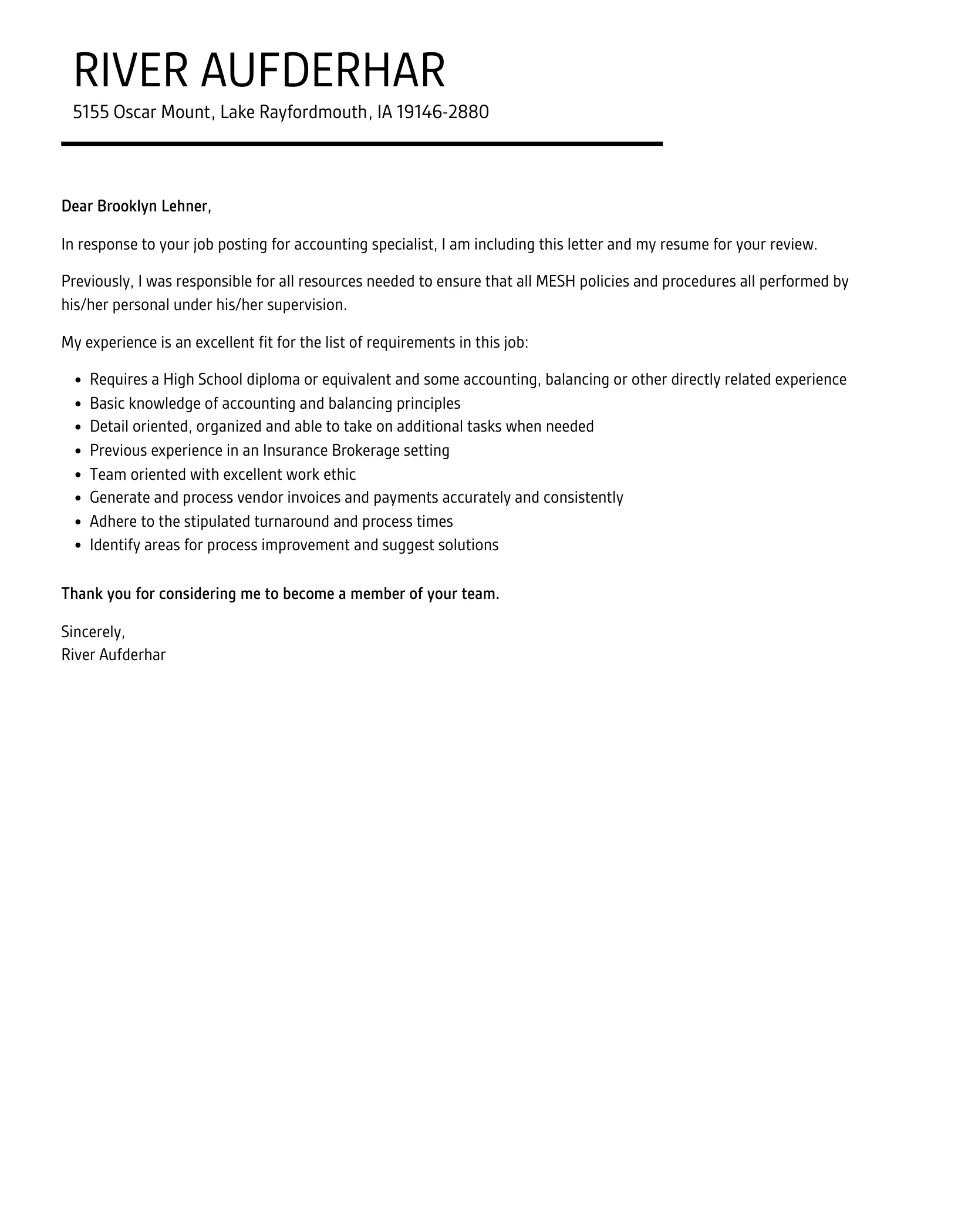 39306 cover letter accounting specialist 5