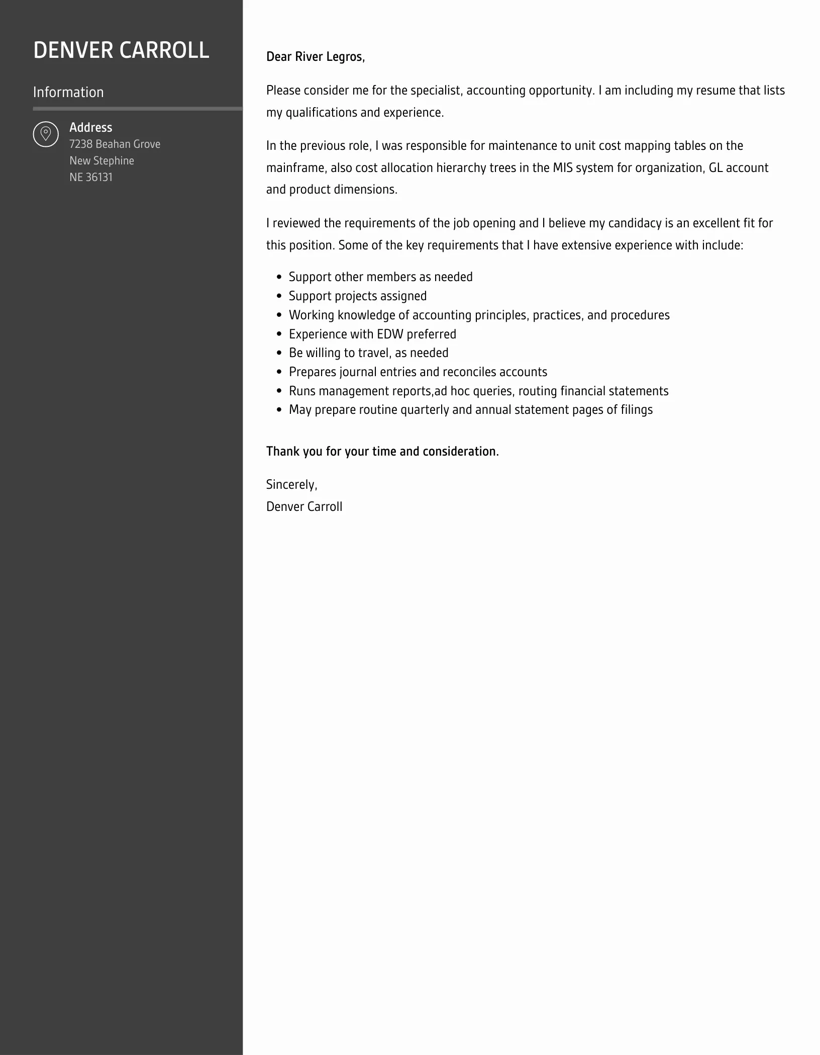 39306 cover letter accounting specialist 6