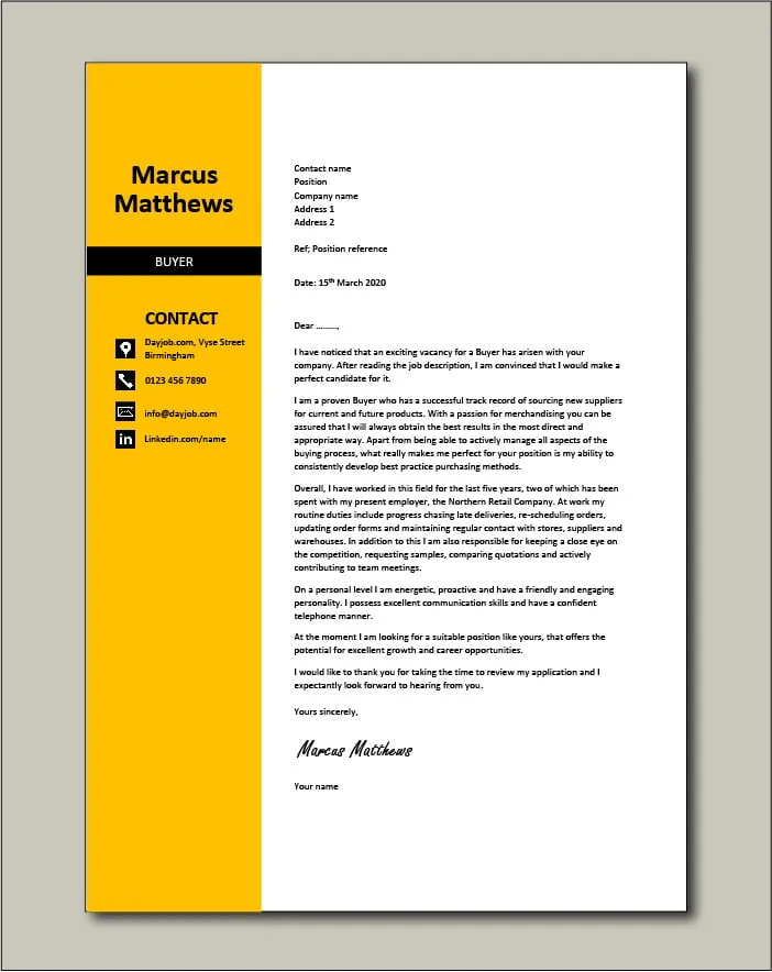 39311 cover letter buyer proofread