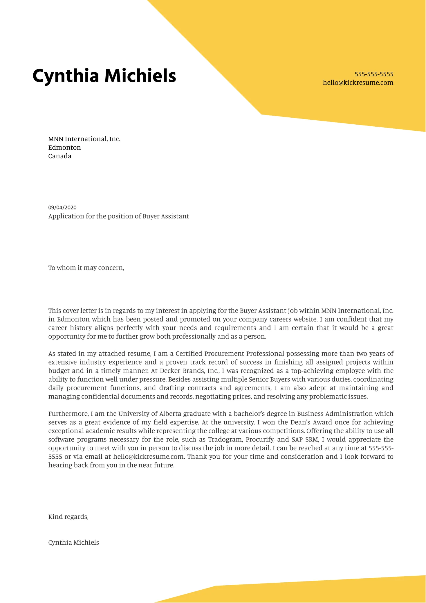 39311 cover letter buyer skills