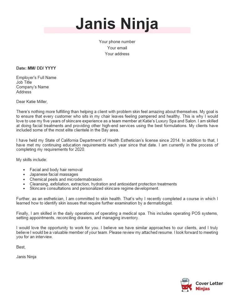 39318 cover letter purpose