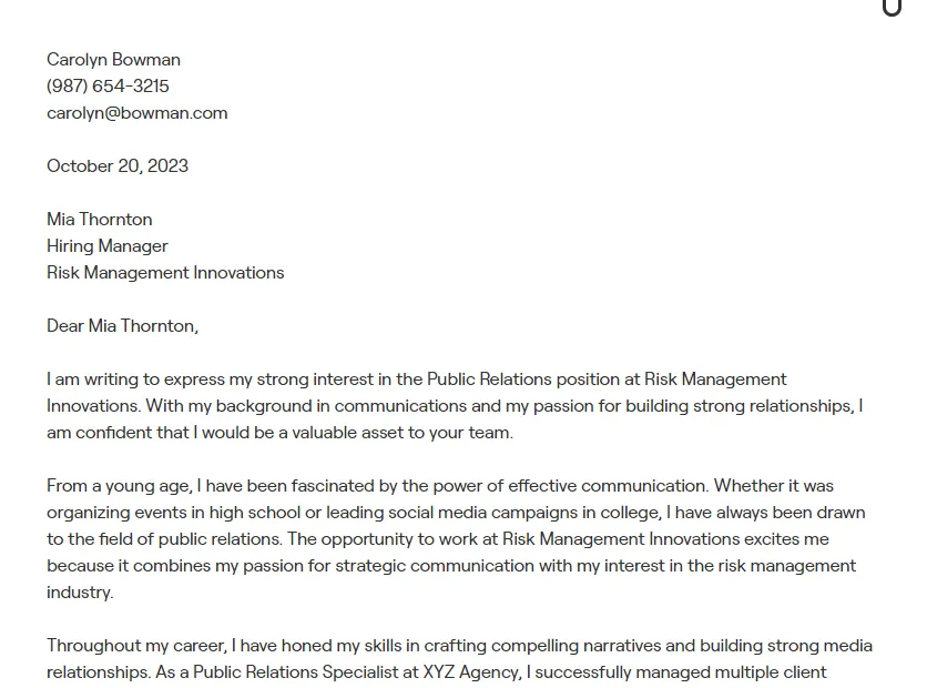 39326 pr cover letter research