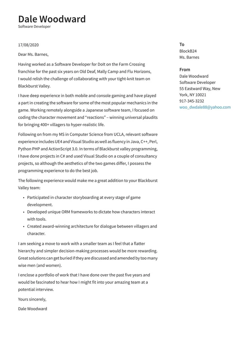 39327 cover letter formatting