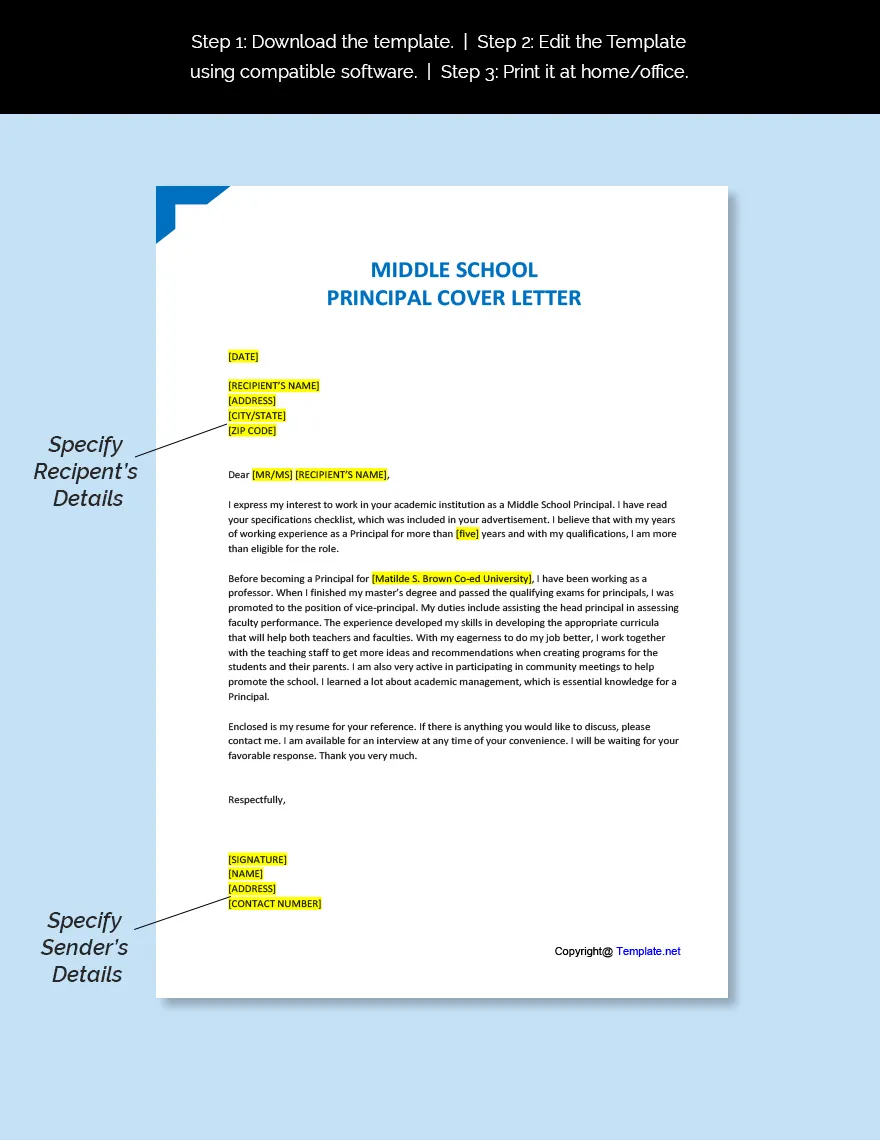 39337 principal cover letter content