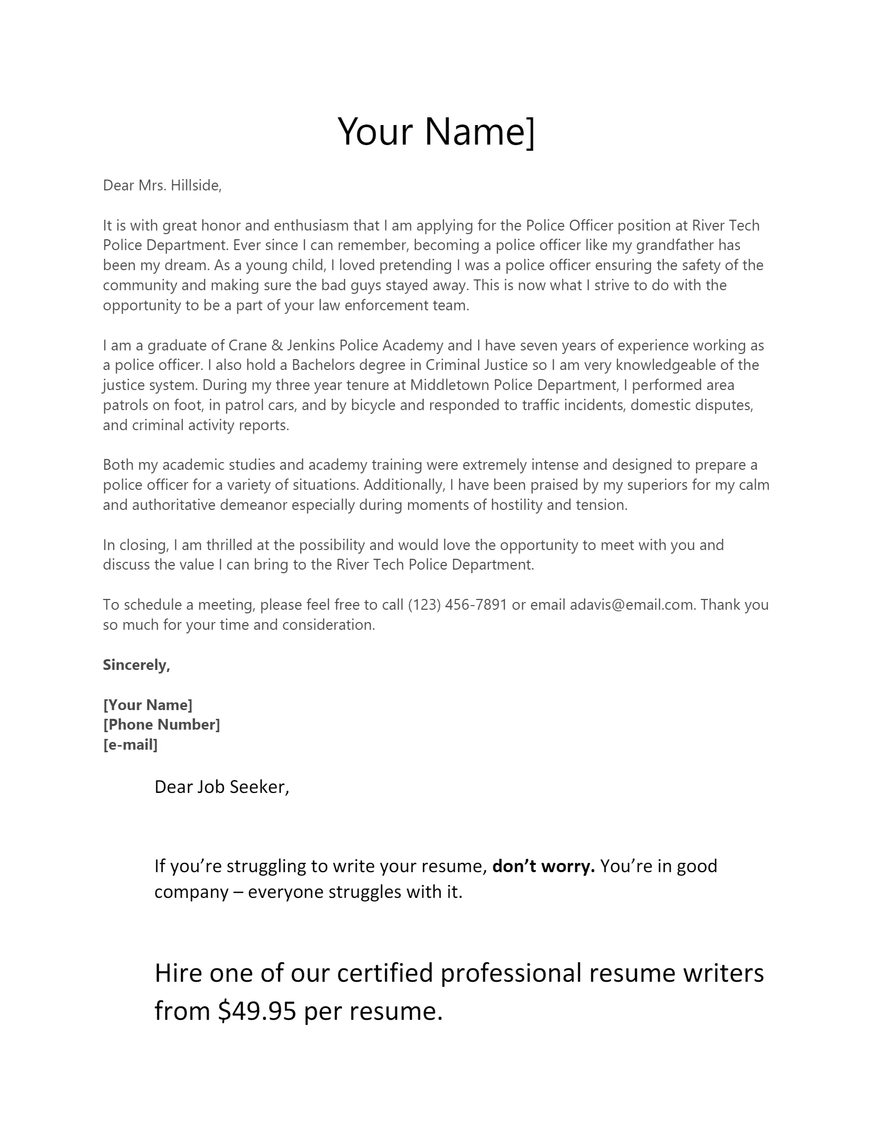 39345 cover letter formatting