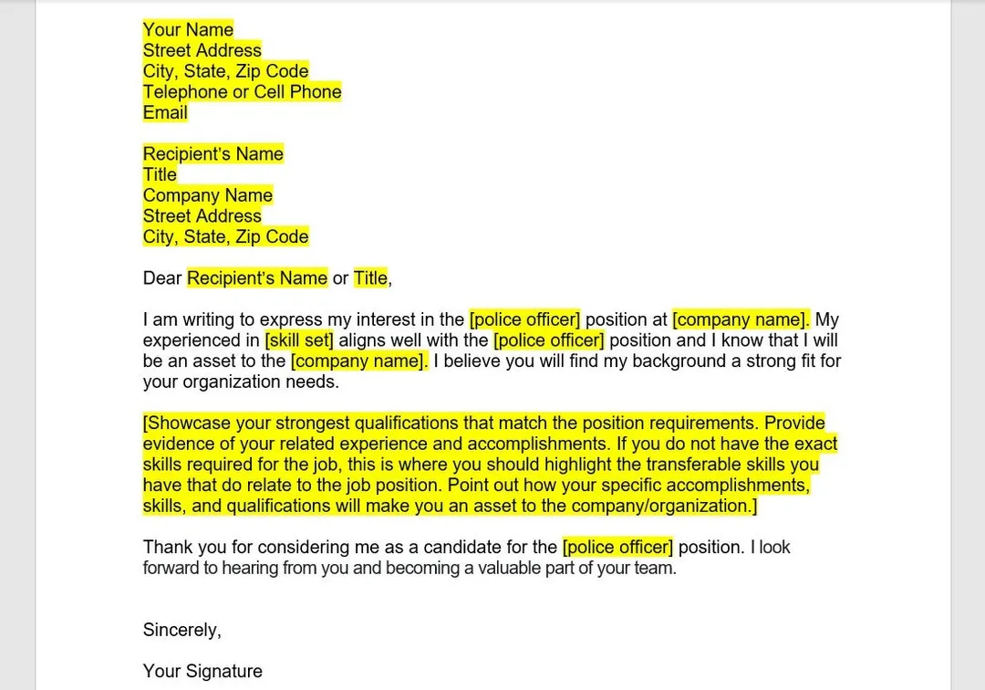 39345 highlighting relevant skills