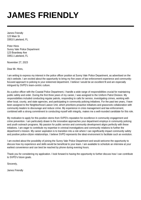 39354 police officer cover letter 5