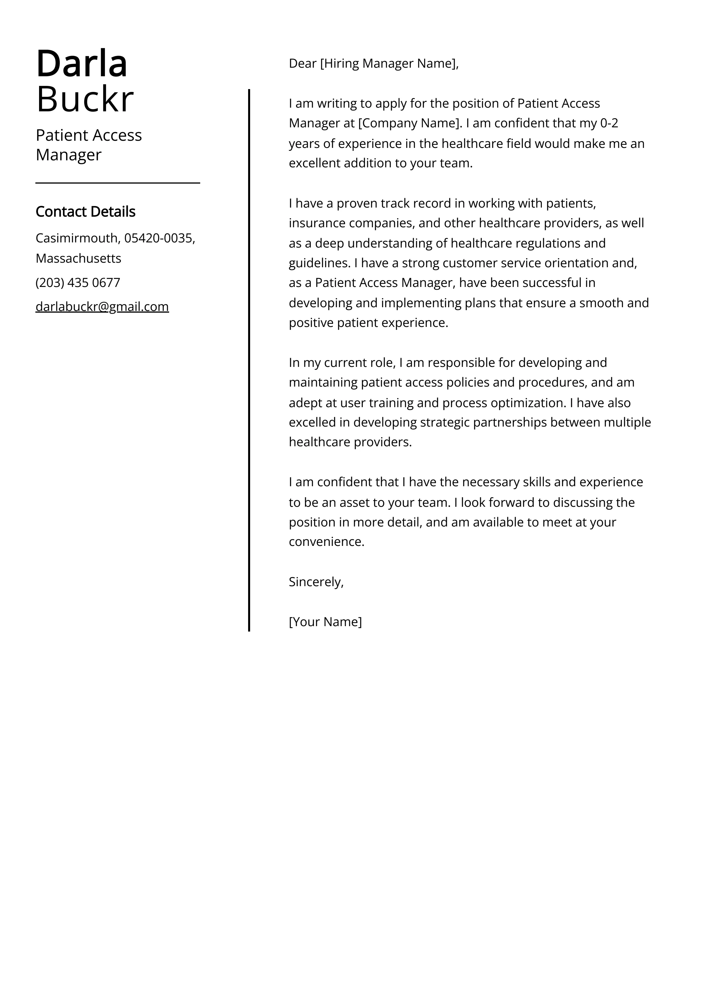 39357 patient access resume objective