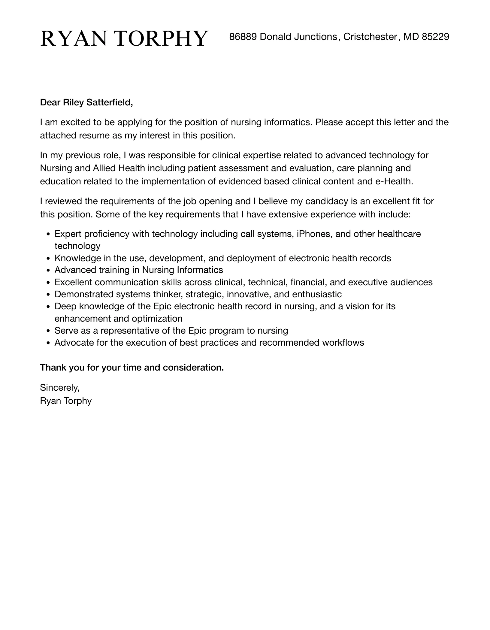 39361 achievements cover letter
