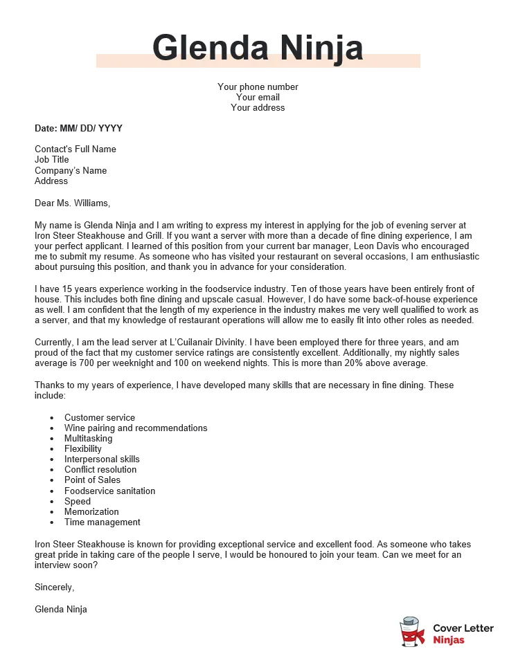 39362 server cover letter hero