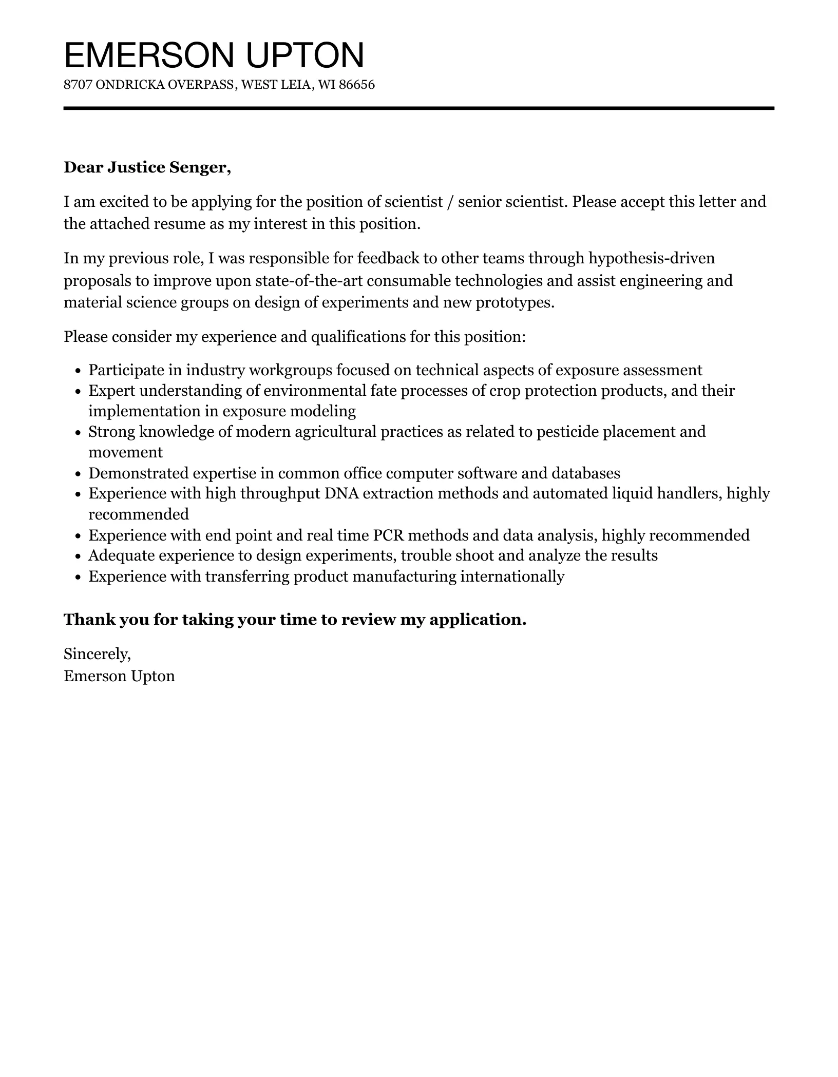 39364 scientist tailoring letter