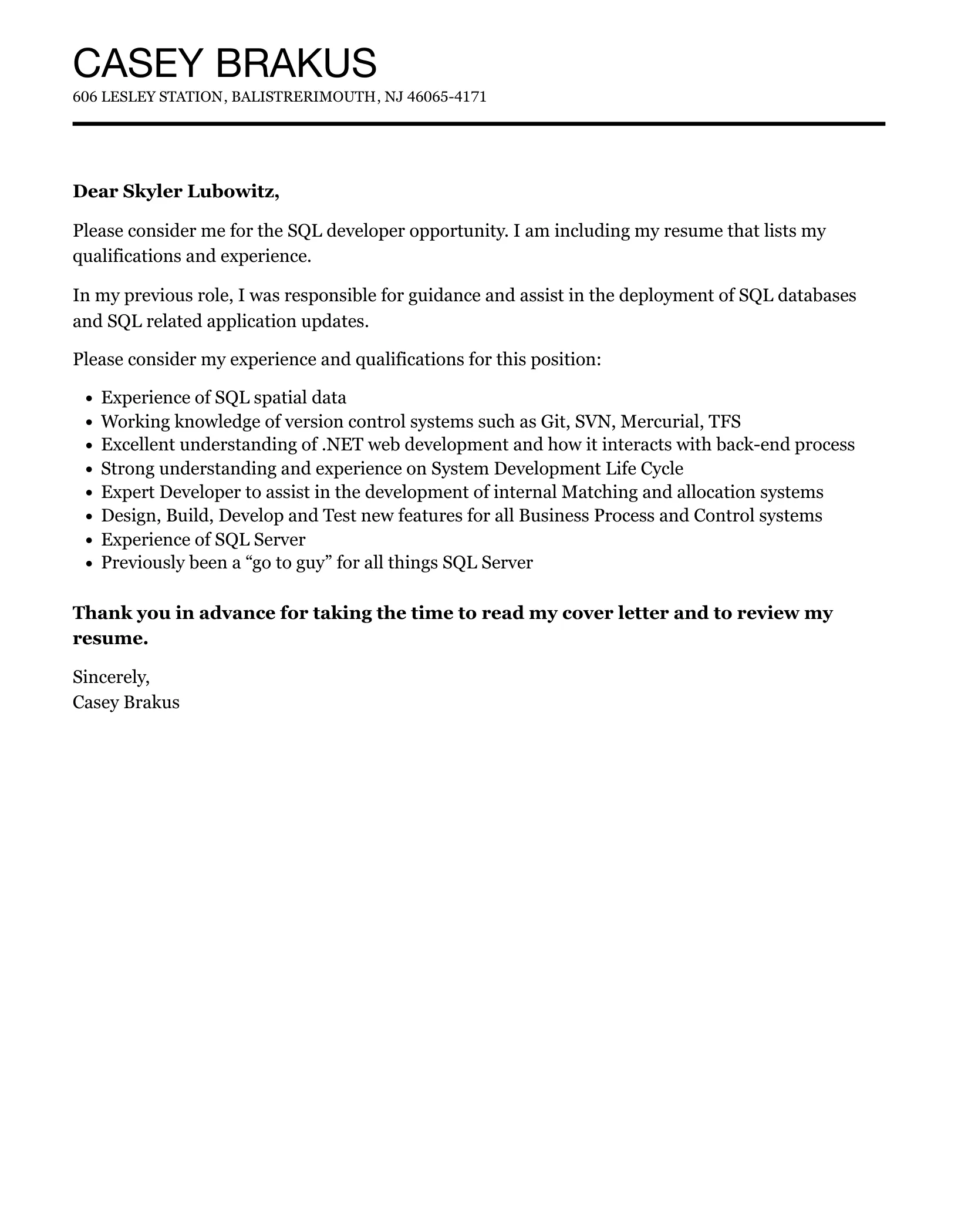 39367 cover letter structure