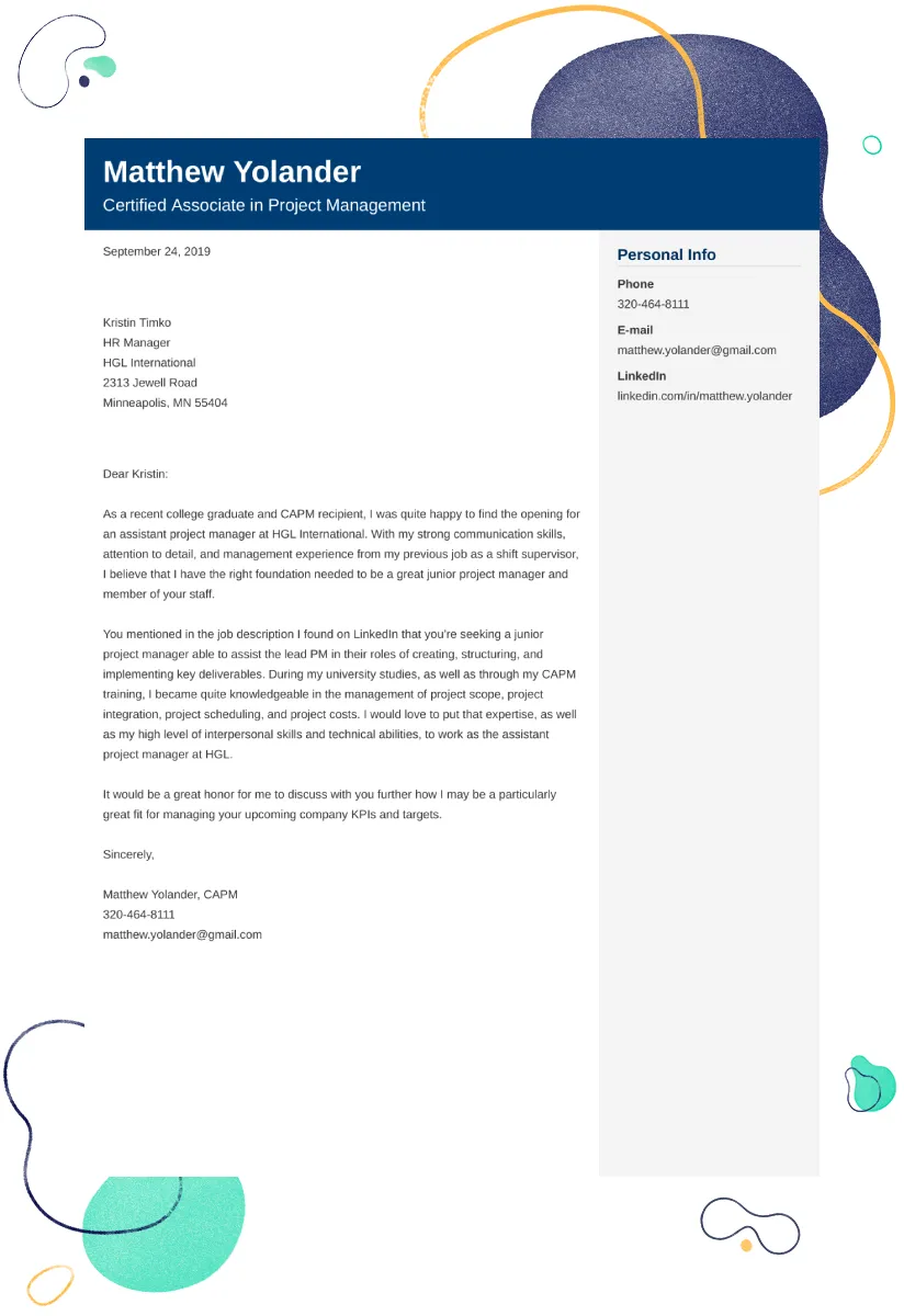 39375 cover letter formatting