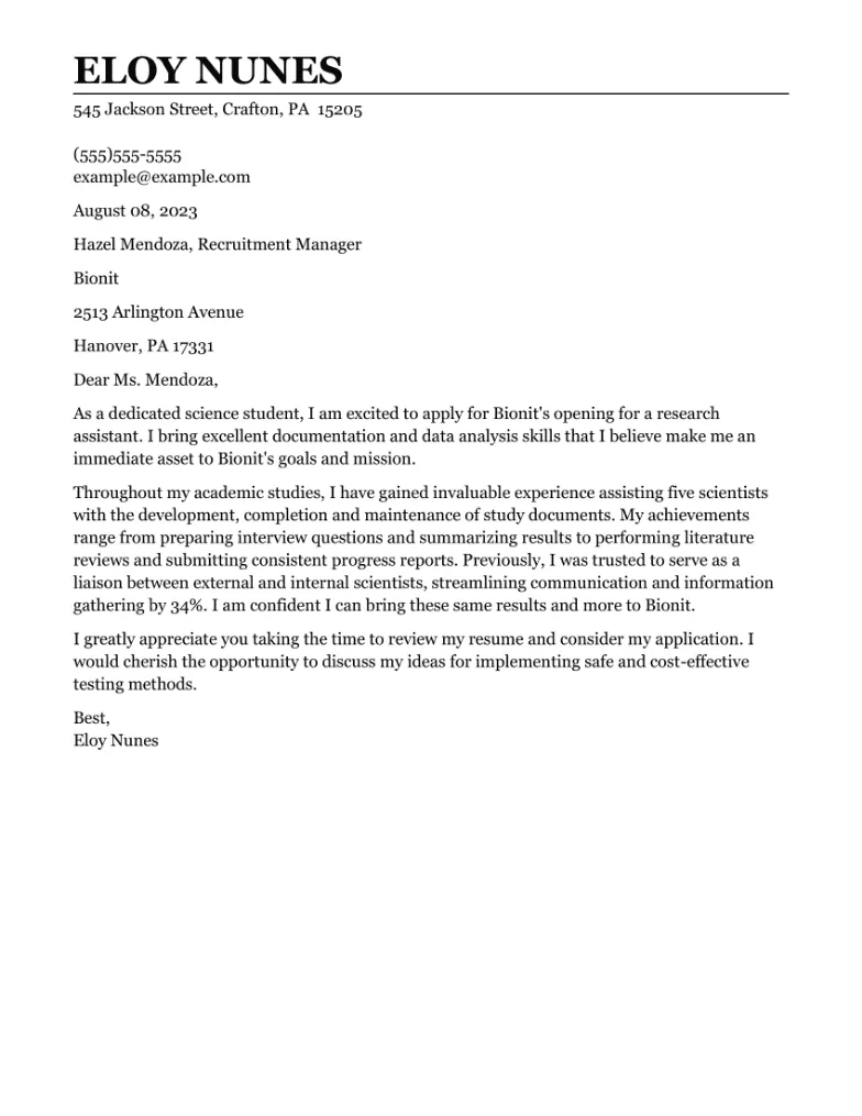 39376 science cover letter formatting