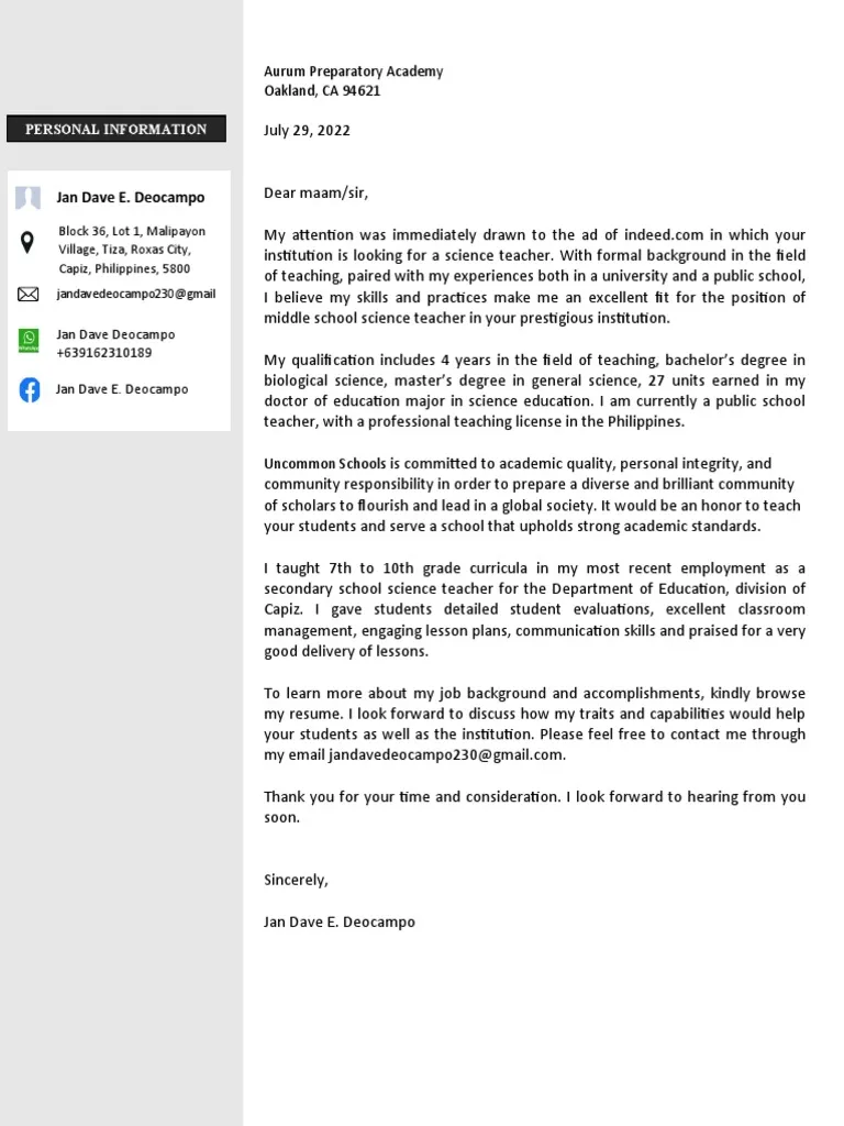 39376 science cover letter header