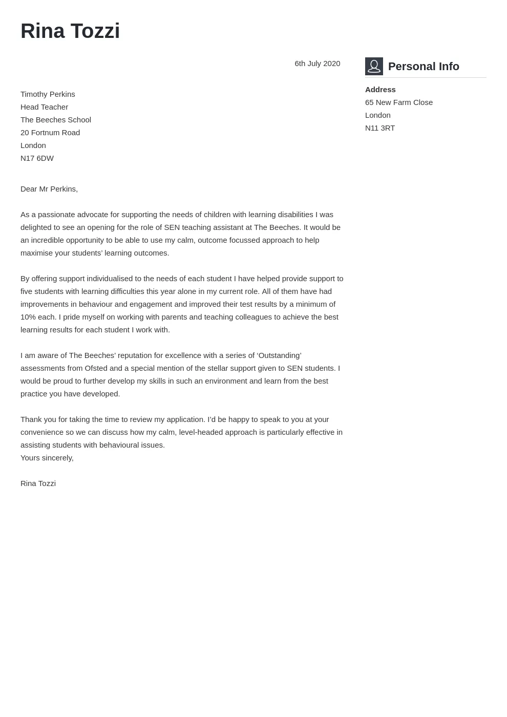 39382 structuring cover letter ta