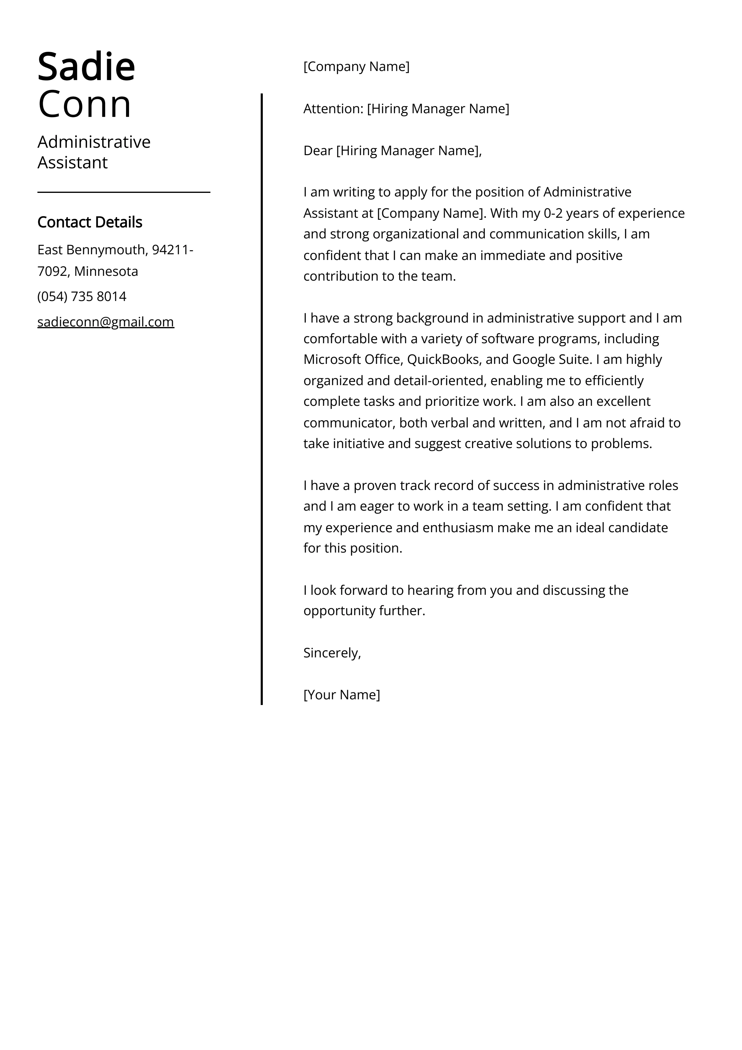 39387 customized cover letter