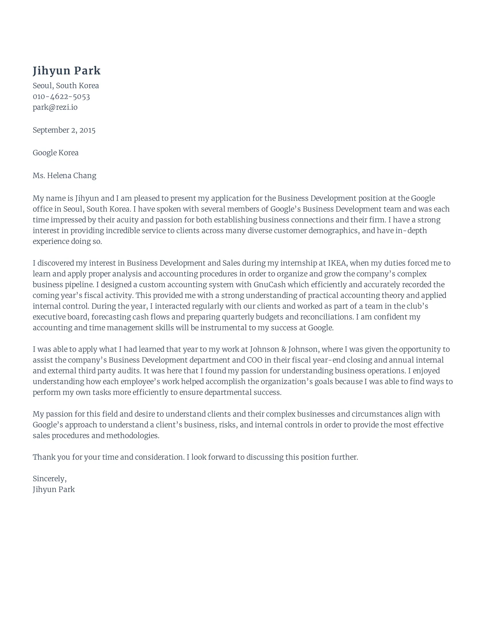 39390 cover letter formatting