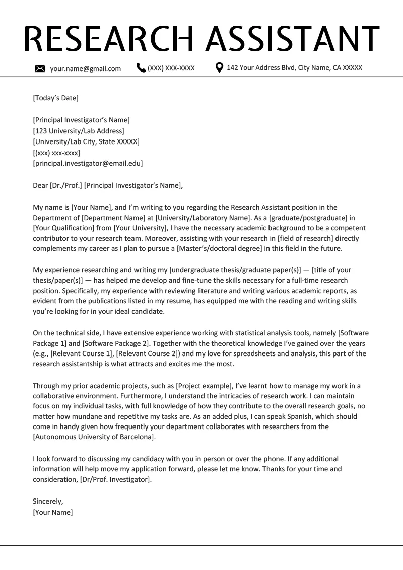 39392 research assistant cover letter intro