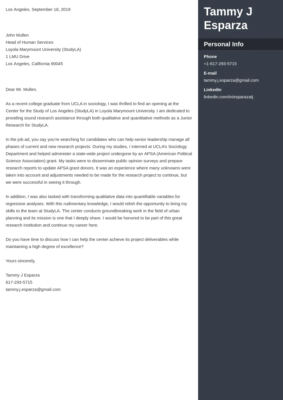 39392 research experience section