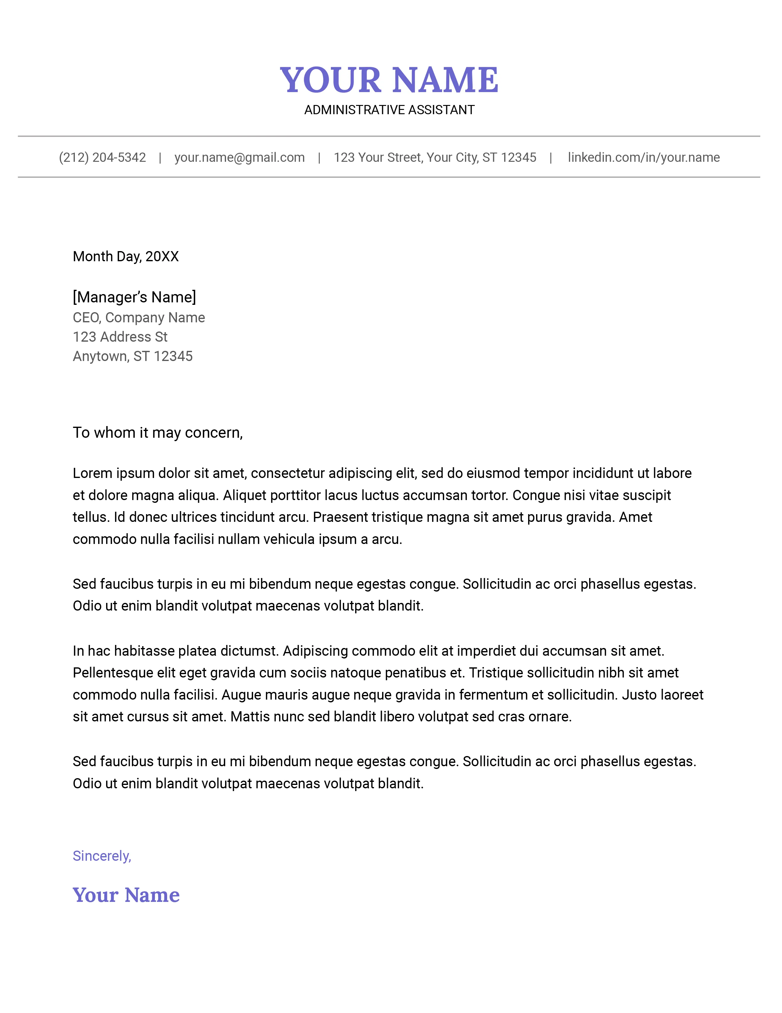 39403 cover letter template industry