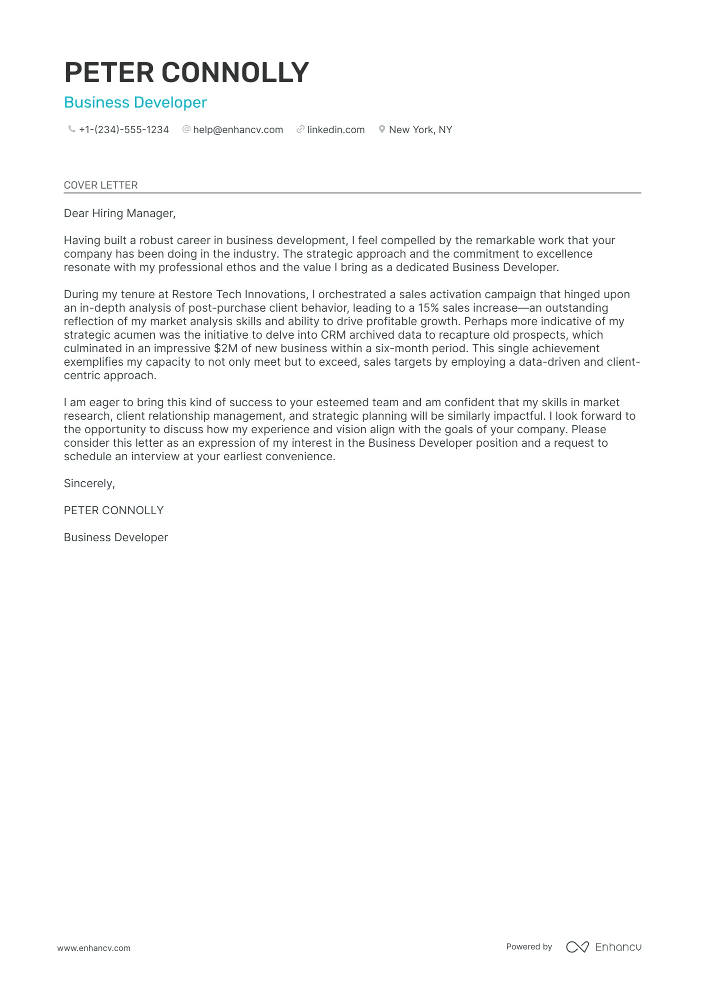 39406 concise cover letter