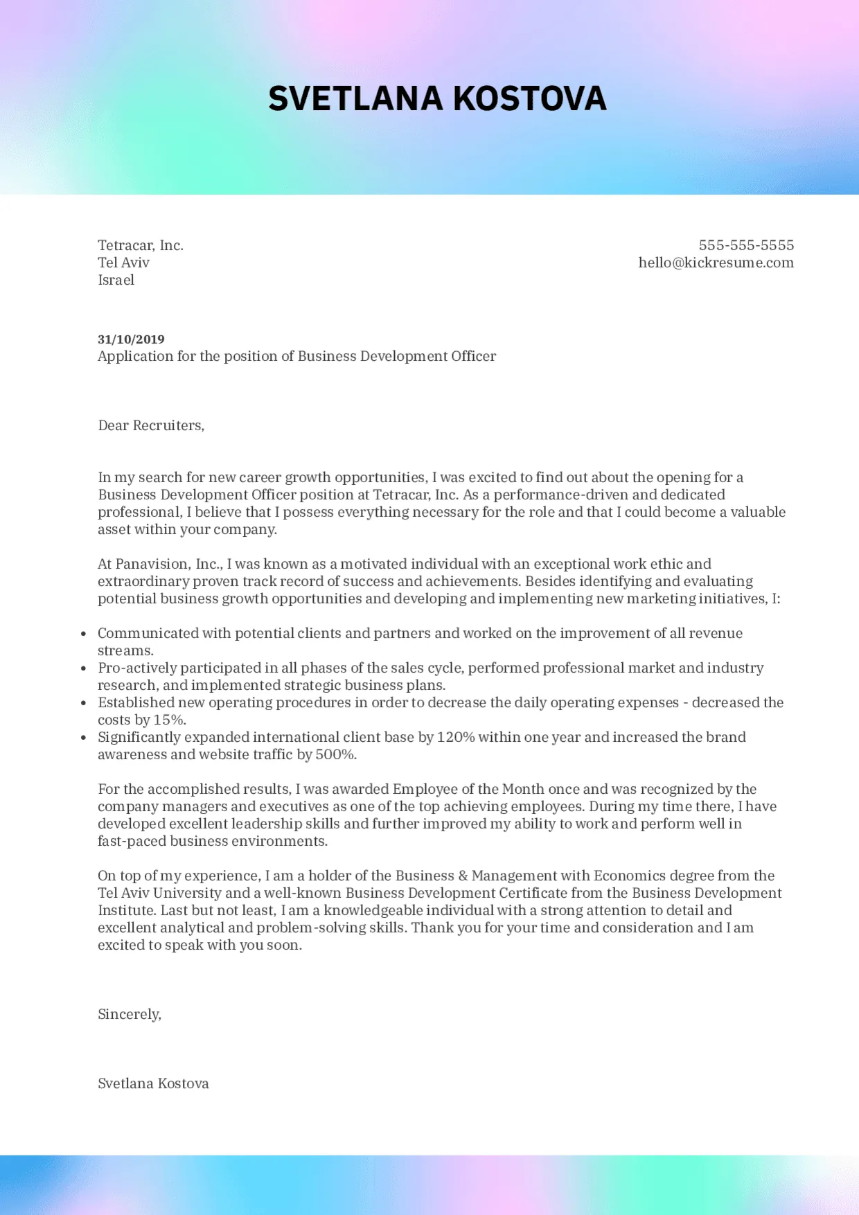 39406 value driven cover letter
