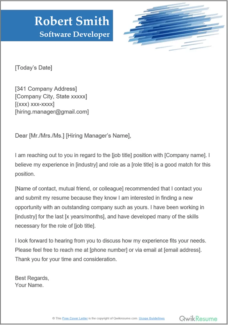 39410 cover letter formatting