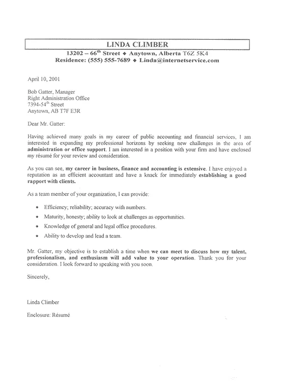 39415 administration cover letter