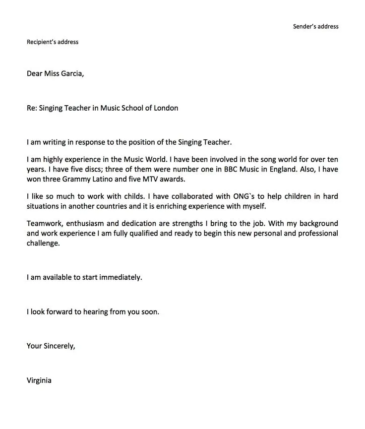 39422 cover letter format