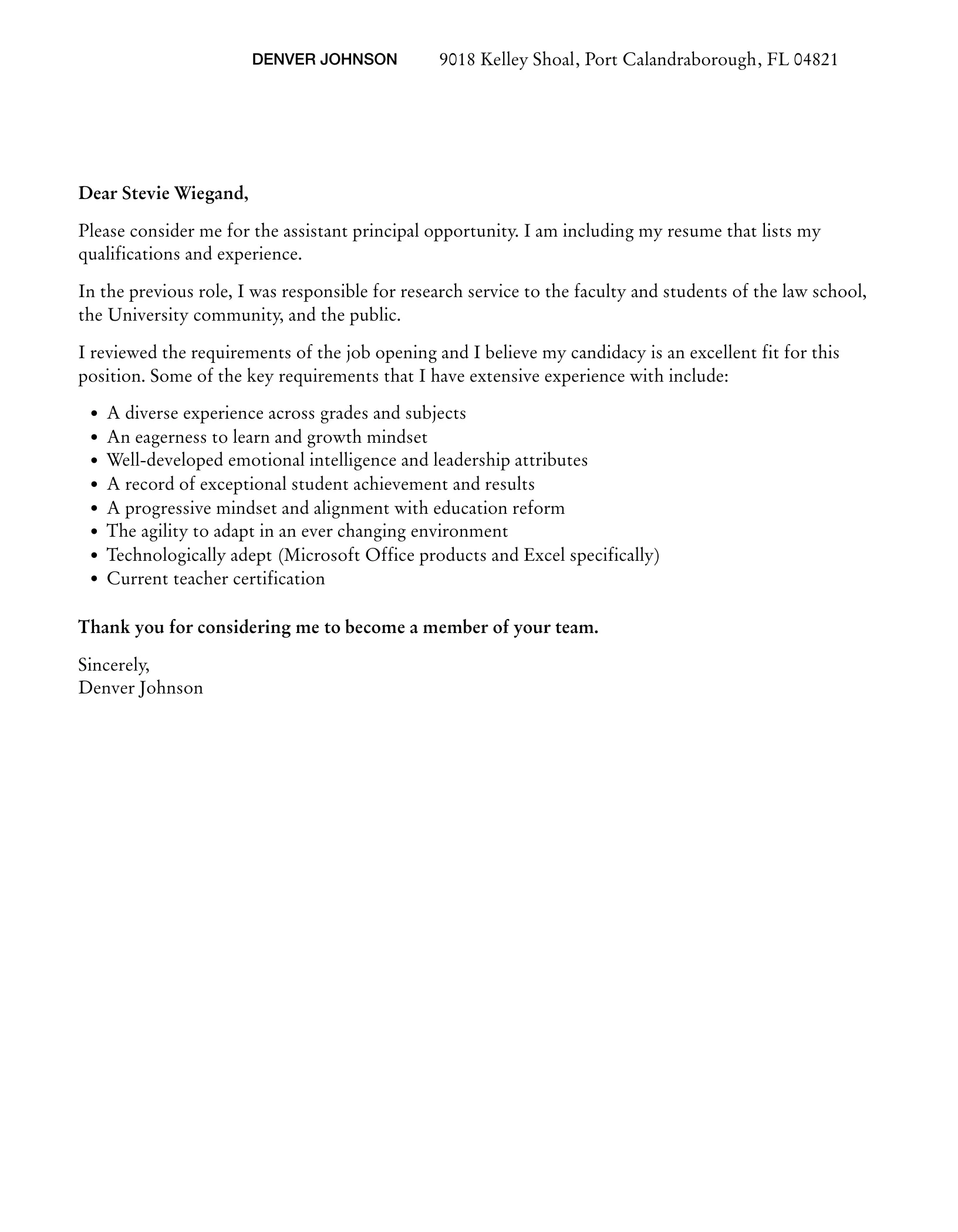 39424 cover letter structure