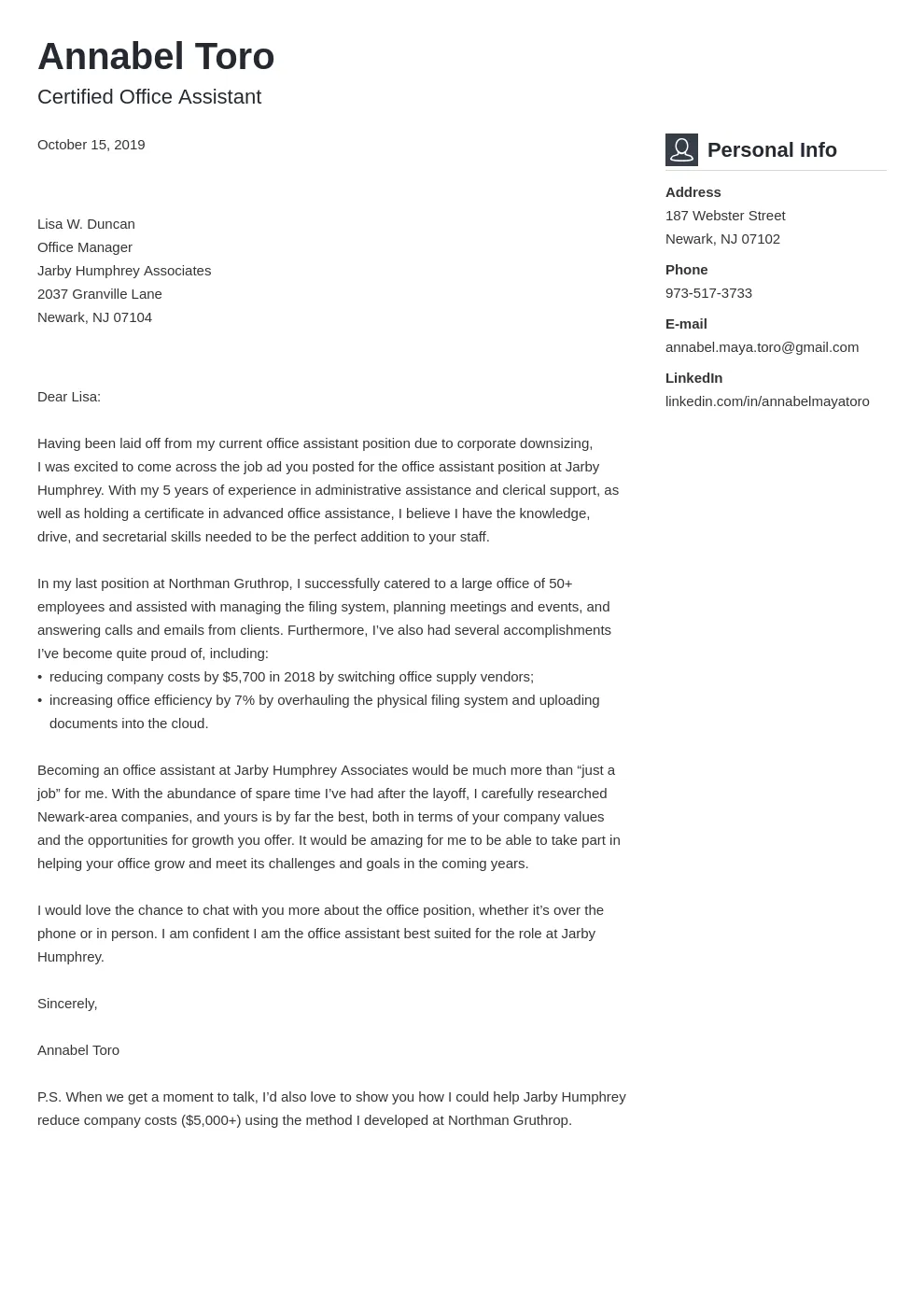 39427 proofreading cover letter