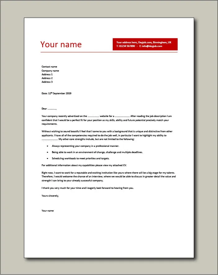39430 email cover letter samples