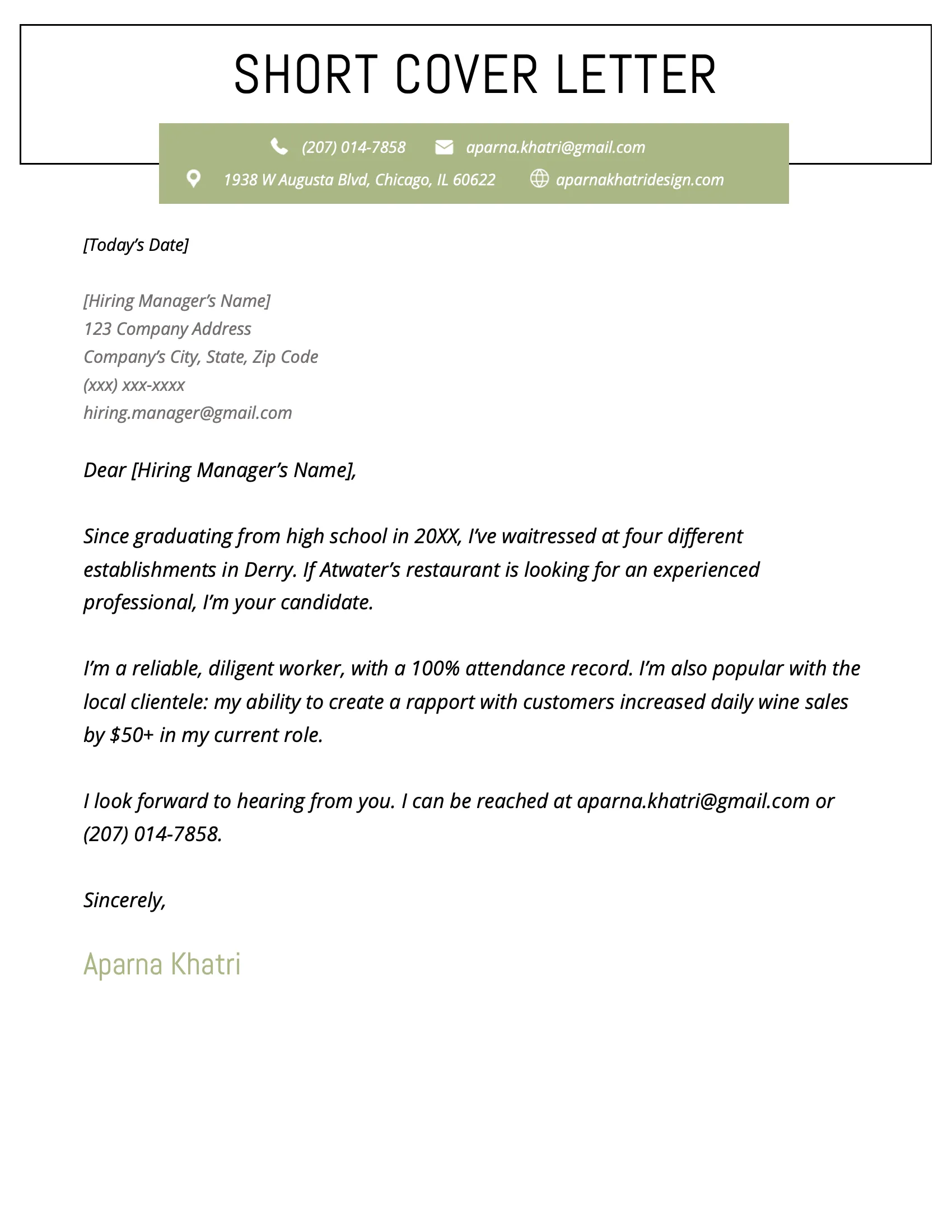 39430 email cover letter skills