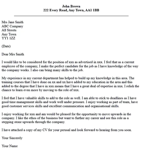 39434 internal cover letter writing